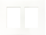 Focus valkoinen valkoisella ytimellä 24x30, 2 kuvaa -monikuvapaspatuuri
