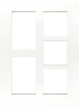 Focus valkoinen valkoisella ytimellä 30x40, 5 kuvaa -kollaasipaspatuuri