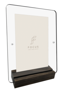 Focus Photo Block pähkinä 10x15 -valokuvakehys akryylilasilla