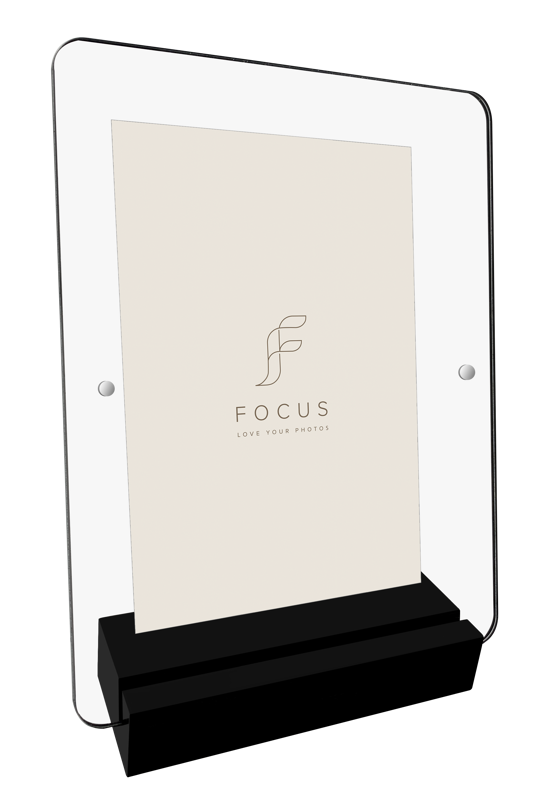 Focus Photo Block musta 10x15 -valokuvakehys akryylilasilla