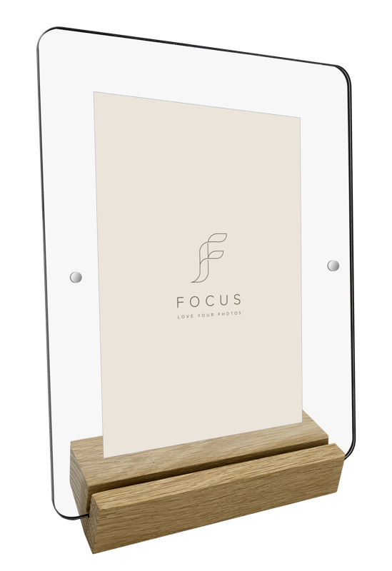 Focus Photo Block tammi 10x15 -valokuvakehys akryylilasilla