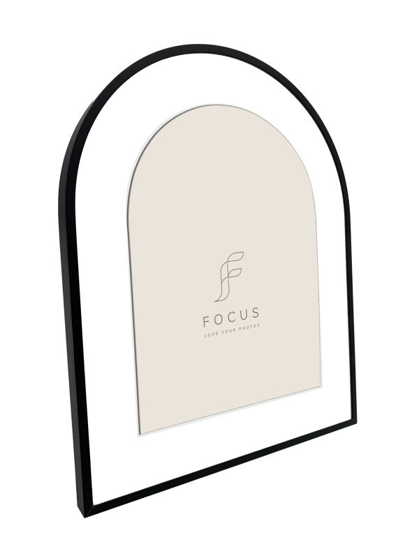 800q-02_133082 Focus Aster Arch musta 26x36/PP 20x30 -valokuvakehys