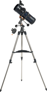 Celestron AstroMaster 114EQ-MD -tähtikaukoputki puhelinsovittimella ja kuusuodattimella