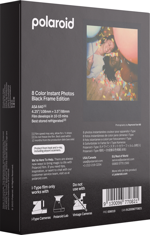 Polaroid Color Film I-Type Black Frame Edition -pikafilmi