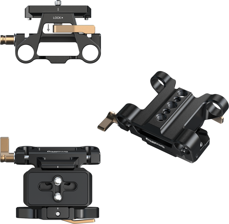 800q-04_138691 SmallRig 6761 – Arca-Type Mount Plate with 15mm Dual Rod Clamp – mounting plate