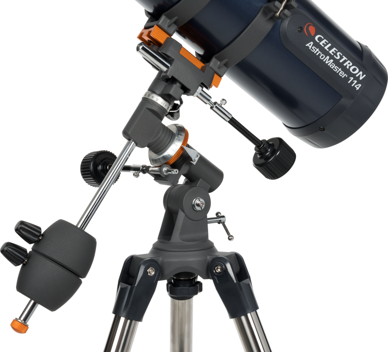 Celestron AstroMaster 114EQ-MD -tähtikaukoputki puhelinsovittimella ja kuusuodattimella