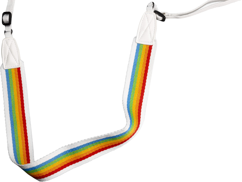 800q-16_114936 Polaroid Flat Rainbow White -kamerahihna